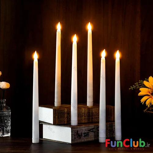 شمع قلمی شارژی سفید