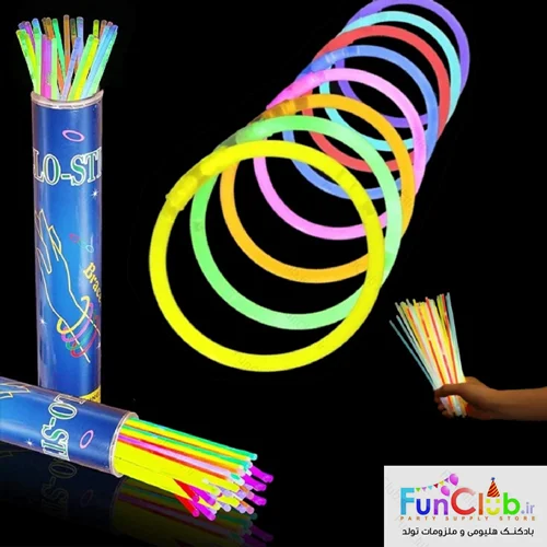 دستبند بلک لایت شبتاب Glow (دارای تعداد)