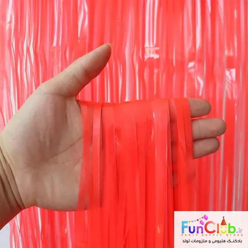 بک دراپ (تزیین پشت میز) 1*2 متر کریستال قرمز