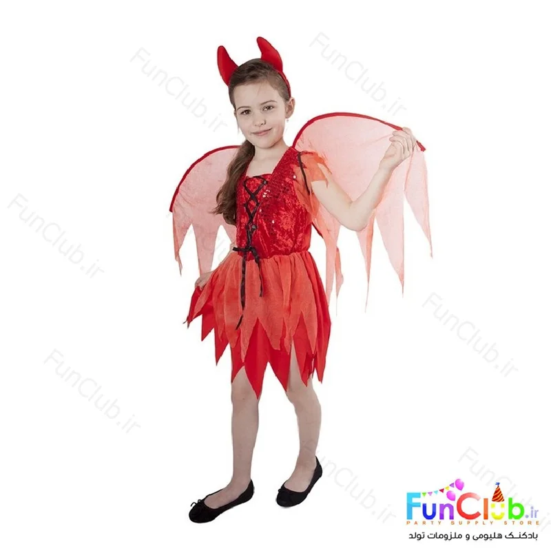 لباس هالووین کودک دخترانه مدل دیمون بالدار