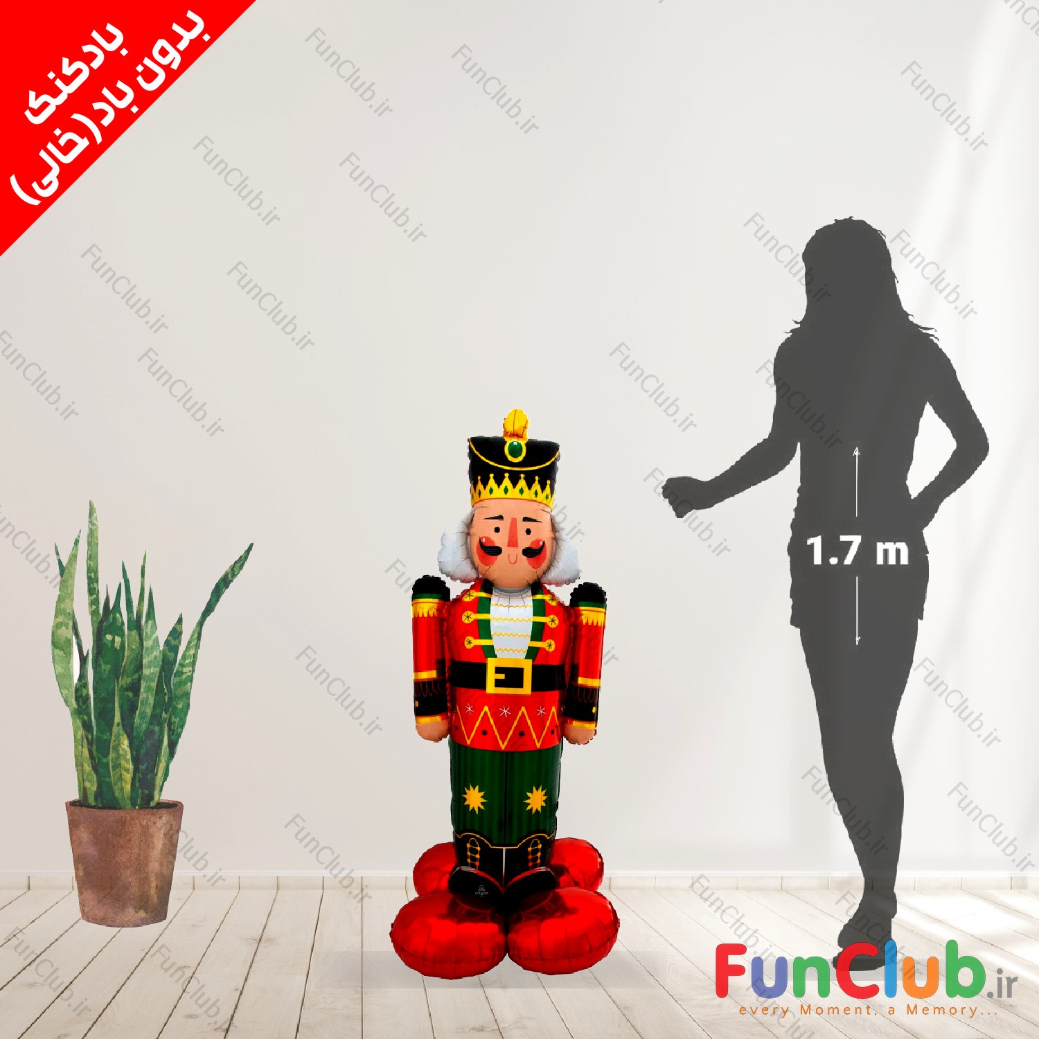 بادکنک فویلی بدون باد استندی AirLoonz طرح فندق شکن NutCracker
