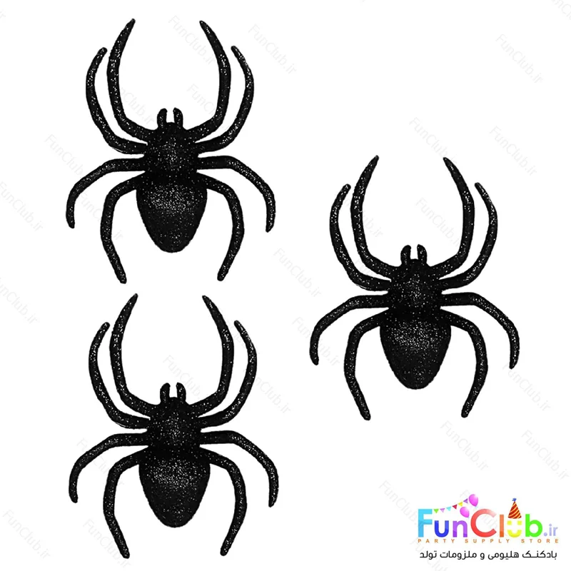 عنکبوت لوکس اکلیلی مشکی بسته 3 عددی
