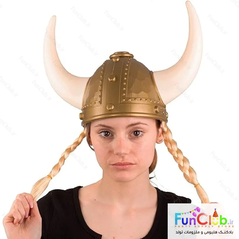 کلاه هالووین مدل وایکینگ مو بافته