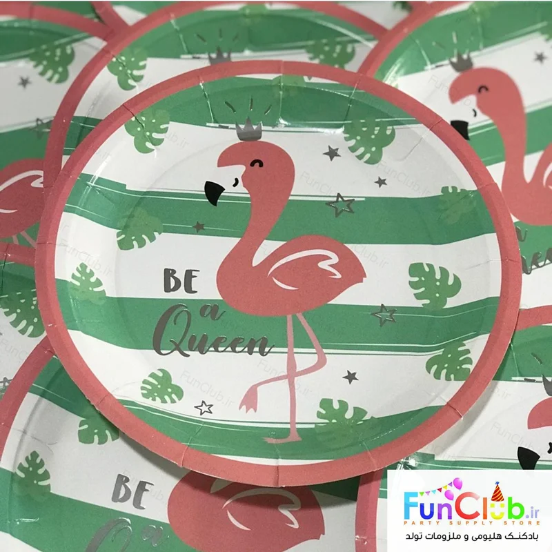 لوازم پذیرایی تم فلامینگو نقره کوب (Flamingo) - شروع قیمت از :