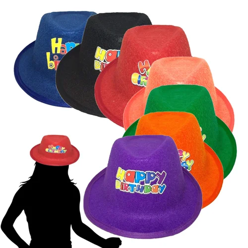 کلاه پارچه ای با نوشته HappyBirthday (دارای رنگبندی)