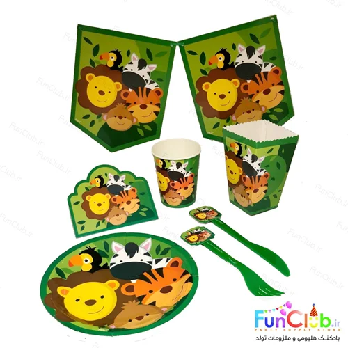 لوازم پذیرایی تم جنگل (Jungle) - شروع قیمت از :