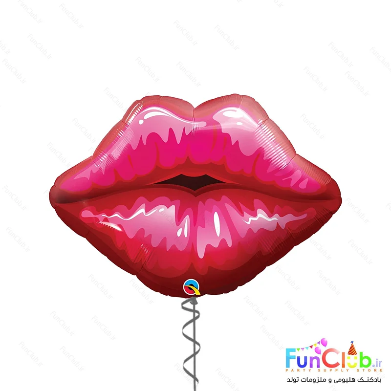 بادکنک هلیومی فویلی سایز بزرگ طرح لب Kiss