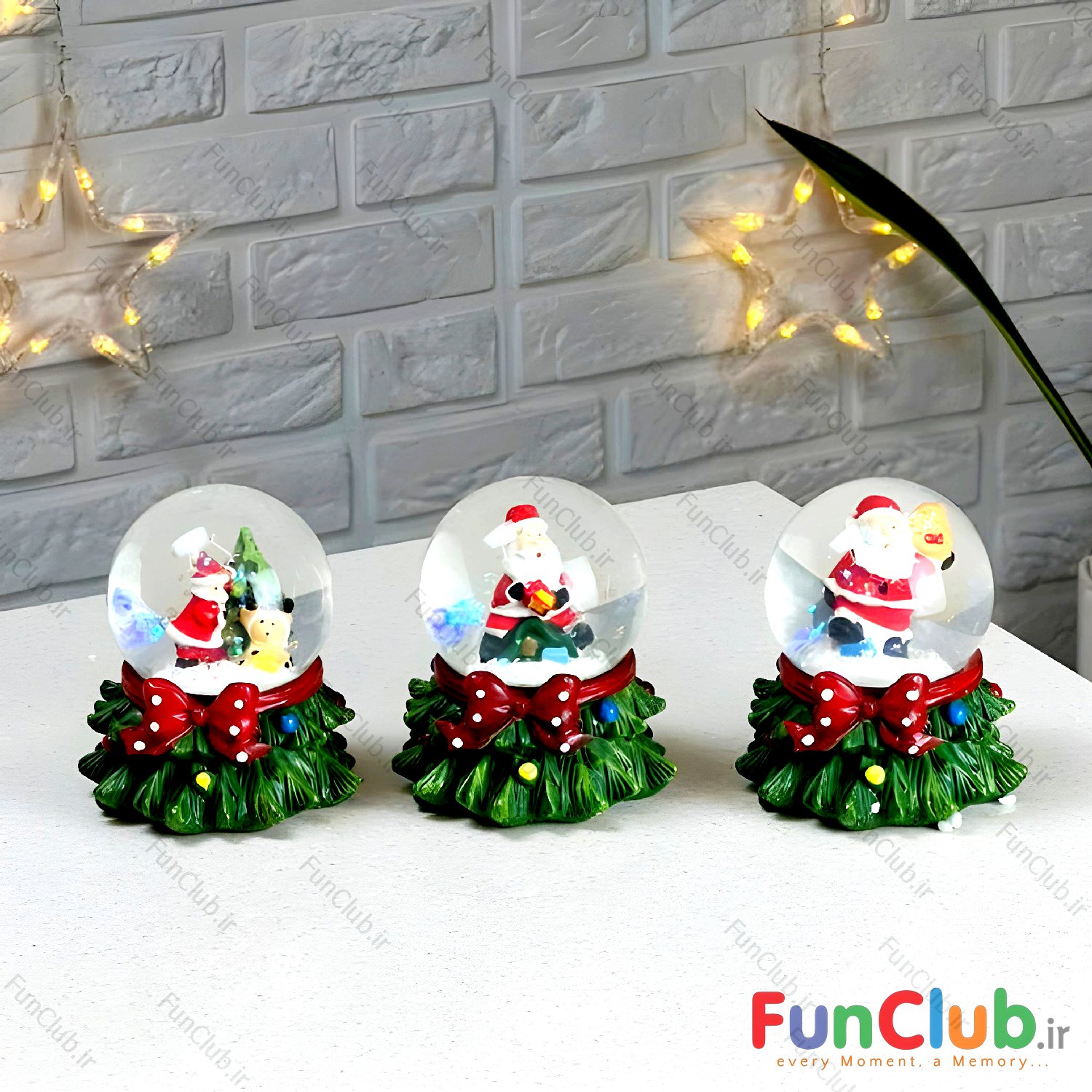 کریسمس گوی حباب شیشه ای متوسط 9 سانت