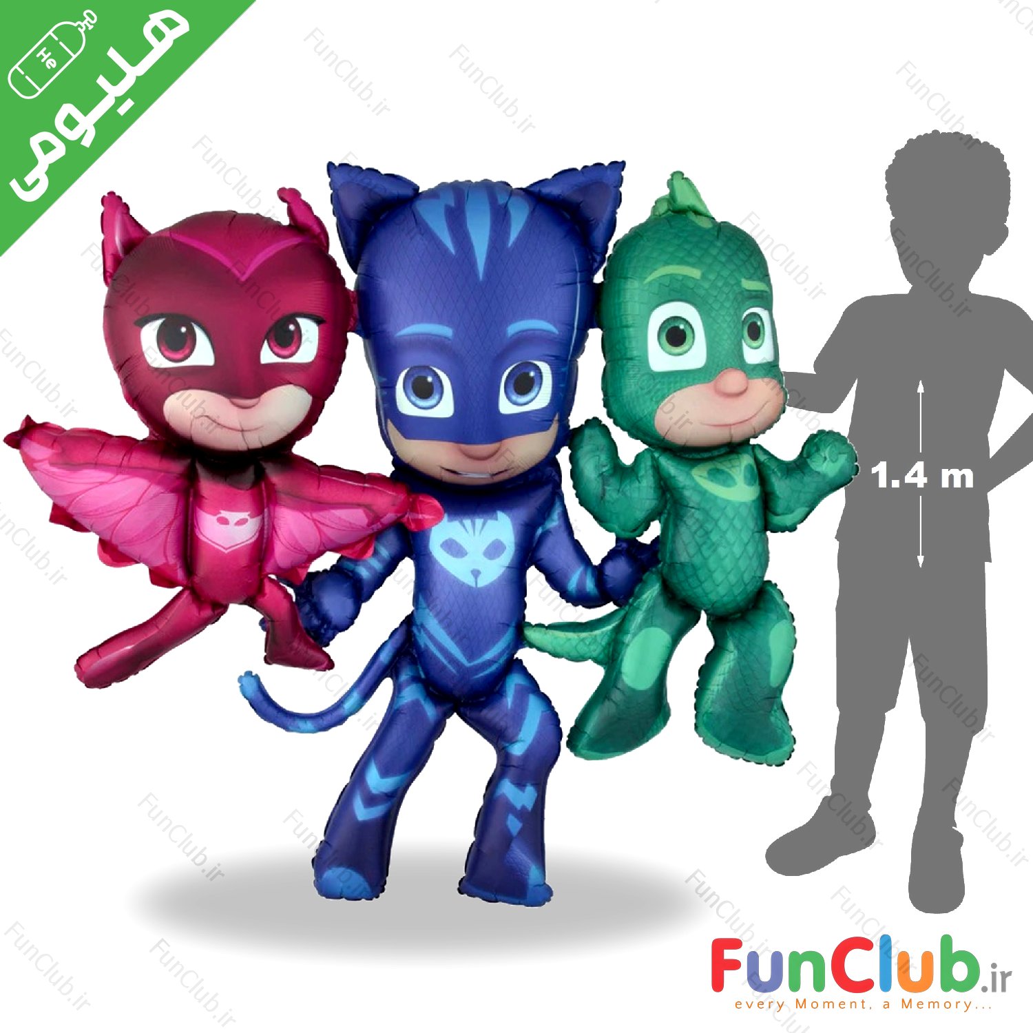 بادکنک فویلی هلیومی ابعاد واقعی AirWalker طرح پی جی ماسک(pj mask)