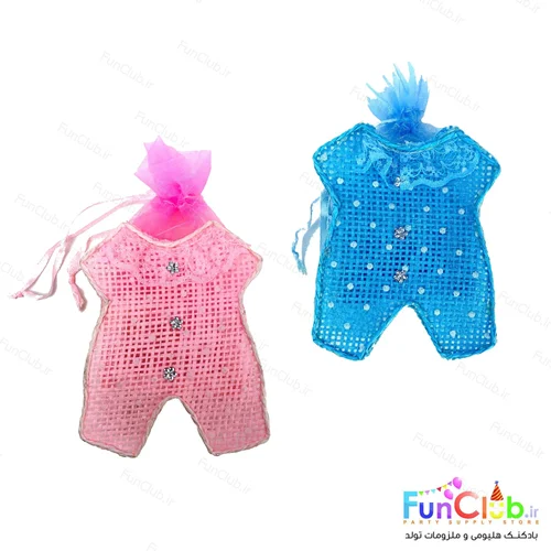 گیفت نوزادی طرح لباس نوزاد (رنگبندی:آبی-صورتی)