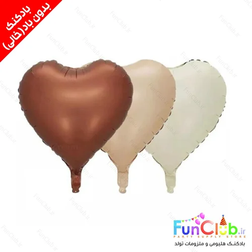 بادکنک فویلی بدون باد قلب کروم نود سایز استاندارد (دارای رنگبندی)