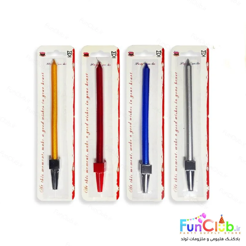 شمع مدادی بلند 15 سانتی تکی (دارای رنگبندی)