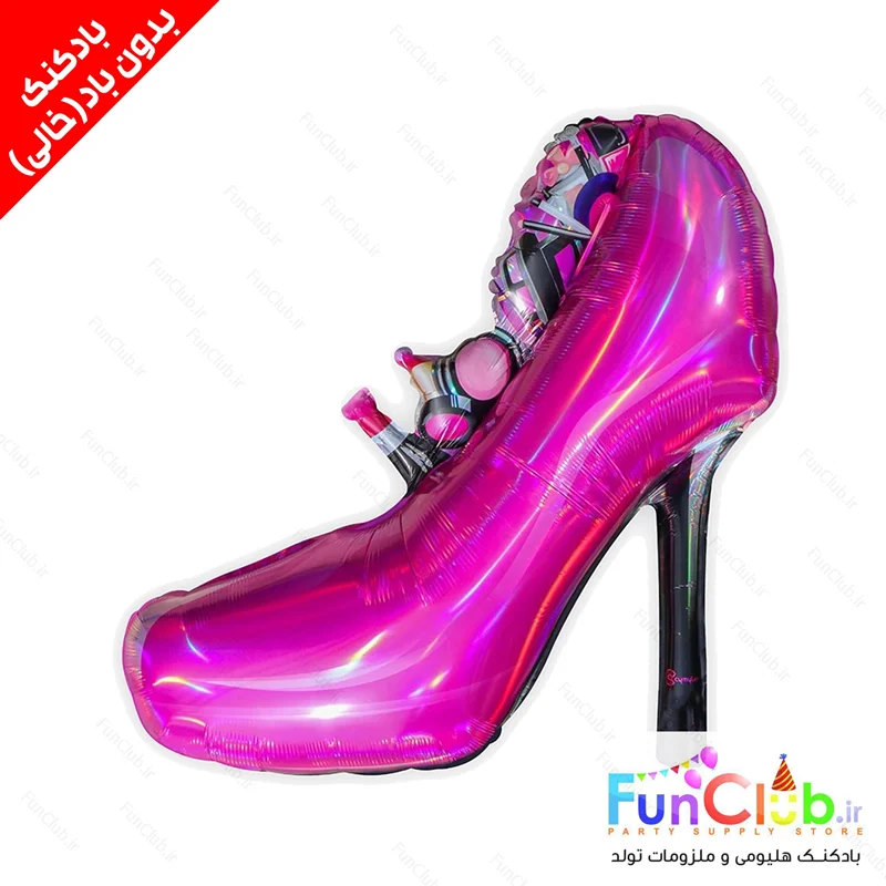 بادکنک فویلی بدون باد سایز بزرگ طرح کفش باربی (Barbie)