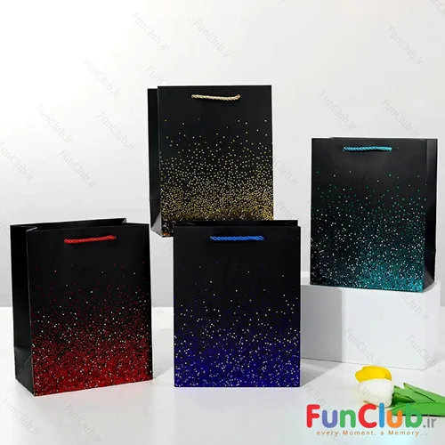 بگ کادویی طرحدار دیزاین کانفتی (دارای سایز و رنگبندی) - شروع قیمت از: