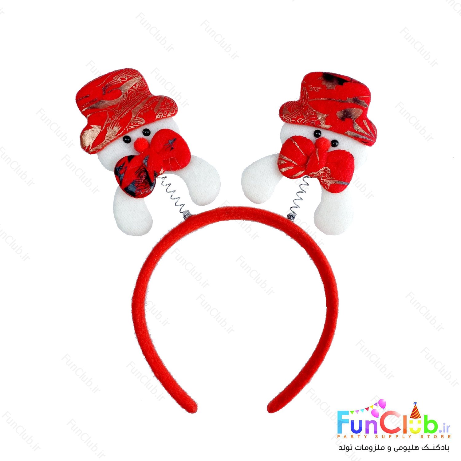 تل آدم برفی سفید و قرمز فنری