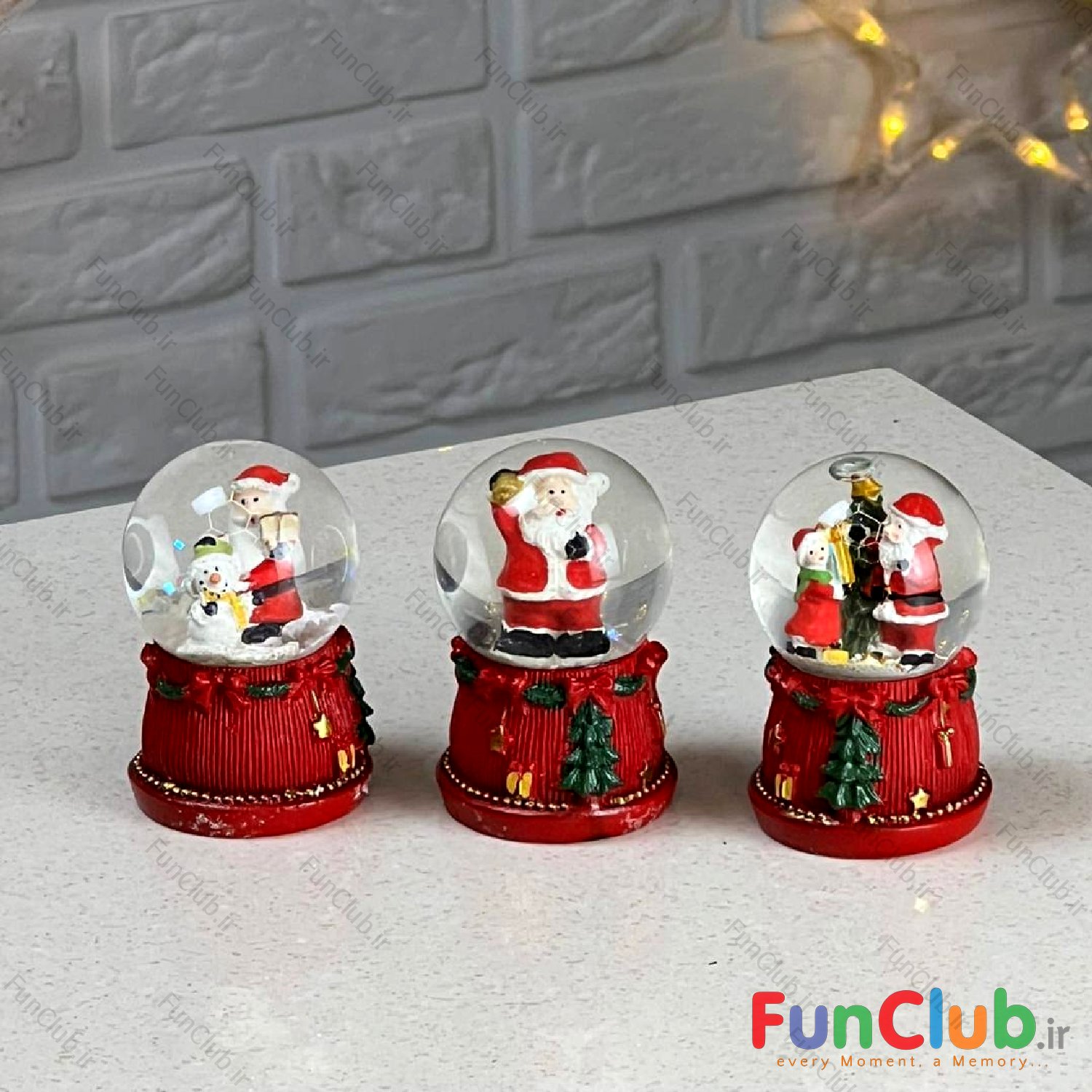 کریسمس گوی حباب شیشه ای کوچک 7 سانت