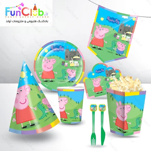 لوازم پذیرایی تم پپاپیگ (Peppa Pig) - شروع قیمت از :