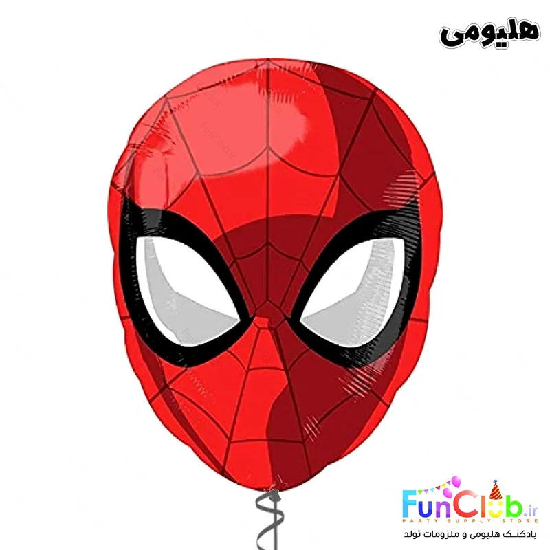 بادکنک هلیومی فویلی سایز متوسط طرح سر اسپایدرمن Spiderman