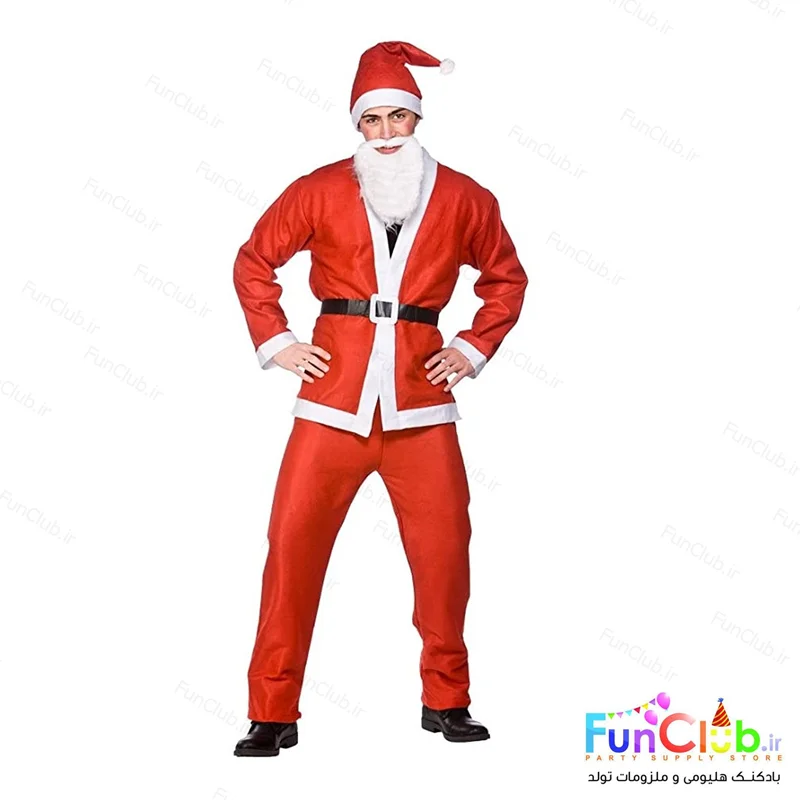 لباس بابانوئل مخملی سایز بزرگسال