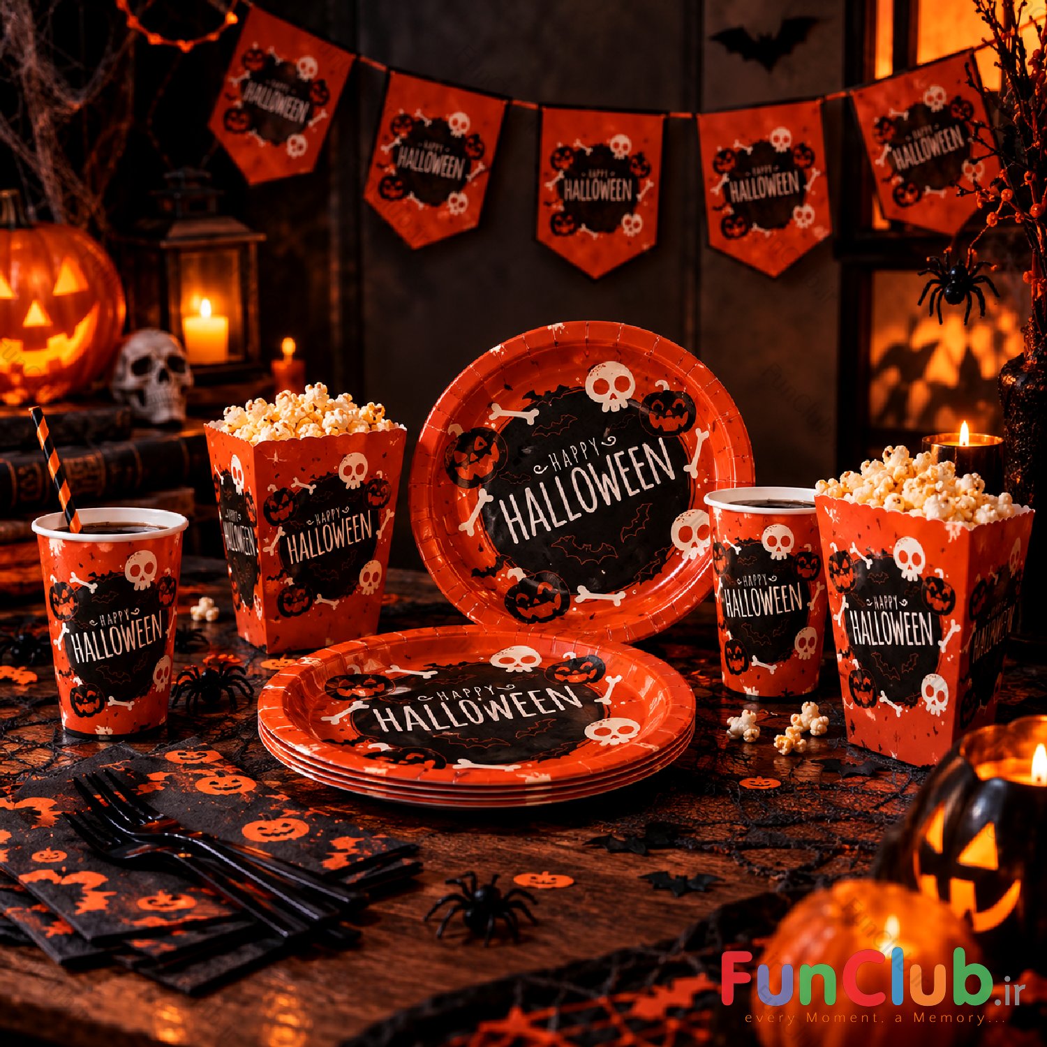 لوازم پذیرایی تم هالووین SpookyNight - شروع قیمت از :