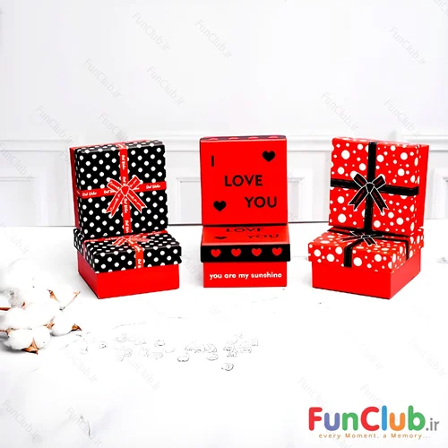 باکس هدیه کوچک مربع ابعاد 10*10*5 سانتیمتر (دارای مدل)